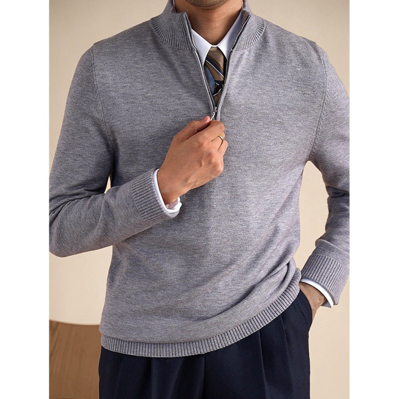 Half-turtleneck Long-sleeve Knit Sweater