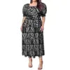 High Quality Hawaiian Tropical Style Design Women's Bubble Sleeve Dress Polynesian Plus Size Women Clothing TE PA Casual Dresses