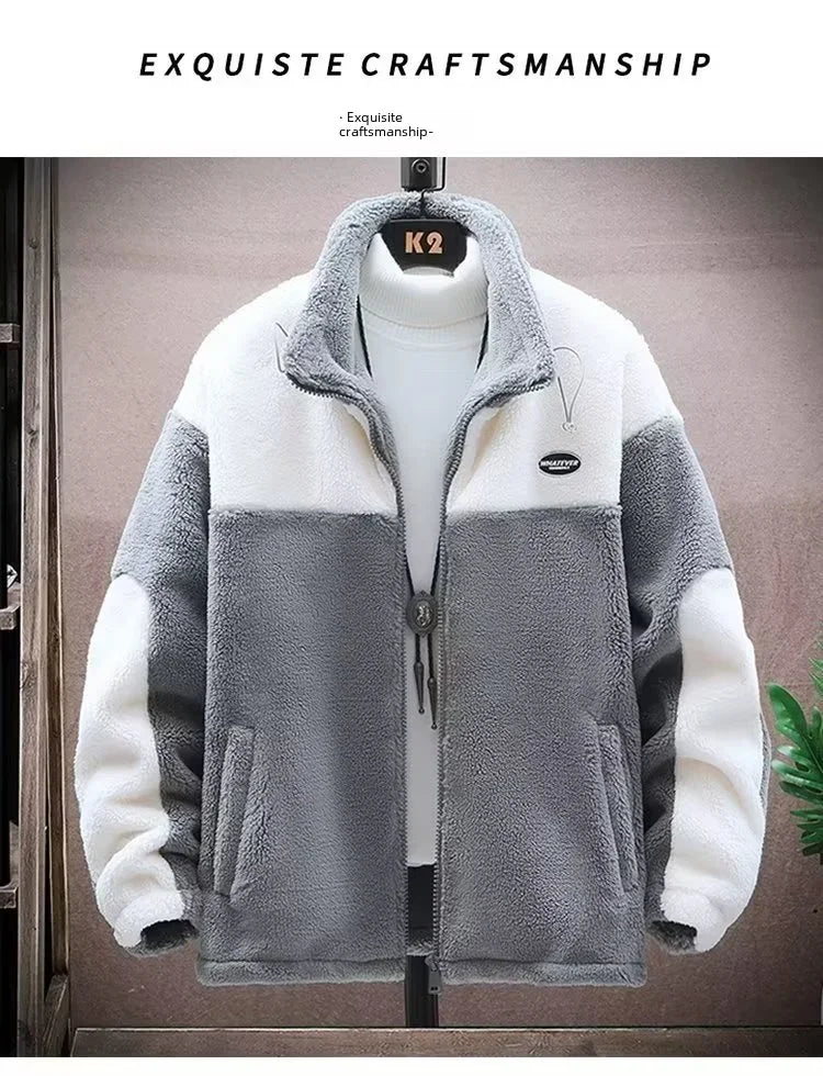 Winter Jackets New Men's Winter Sherpa Lined Jacket Heavy Duty Thermal Warm Fleece Coat Windproof Outdoor Work Jacket Hooded