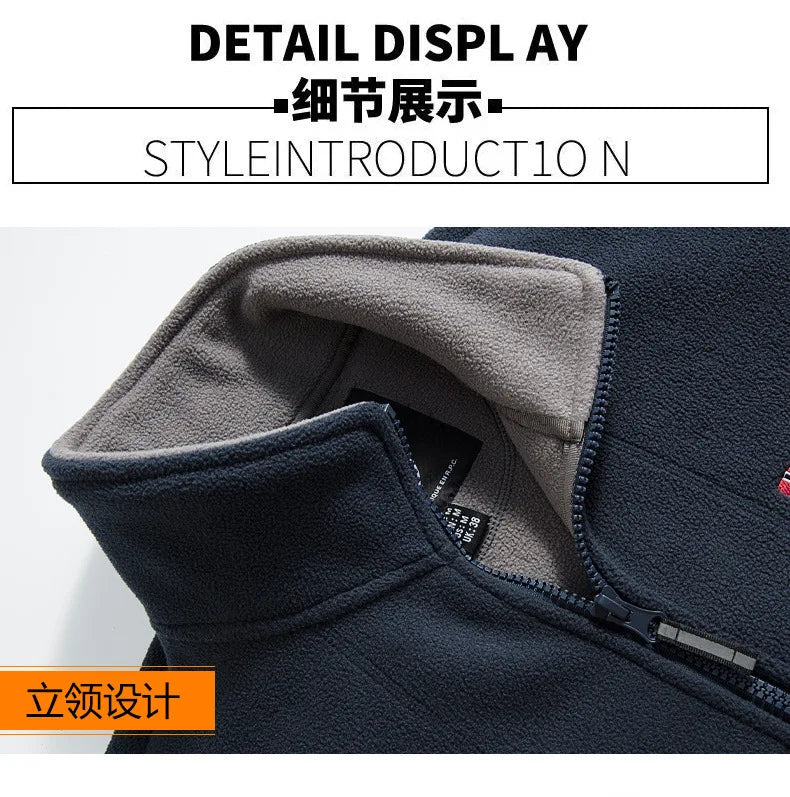 Norwegian fleece jacket! Functional outdoor cold-proof oversized garment! Autumn and winter warm fleece pullover jacket