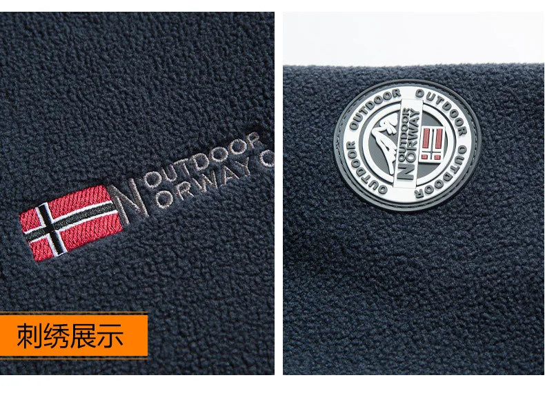 Norwegian fleece jacket! Functional outdoor cold-proof oversized garment! Autumn and winter warm fleece pullover jacket