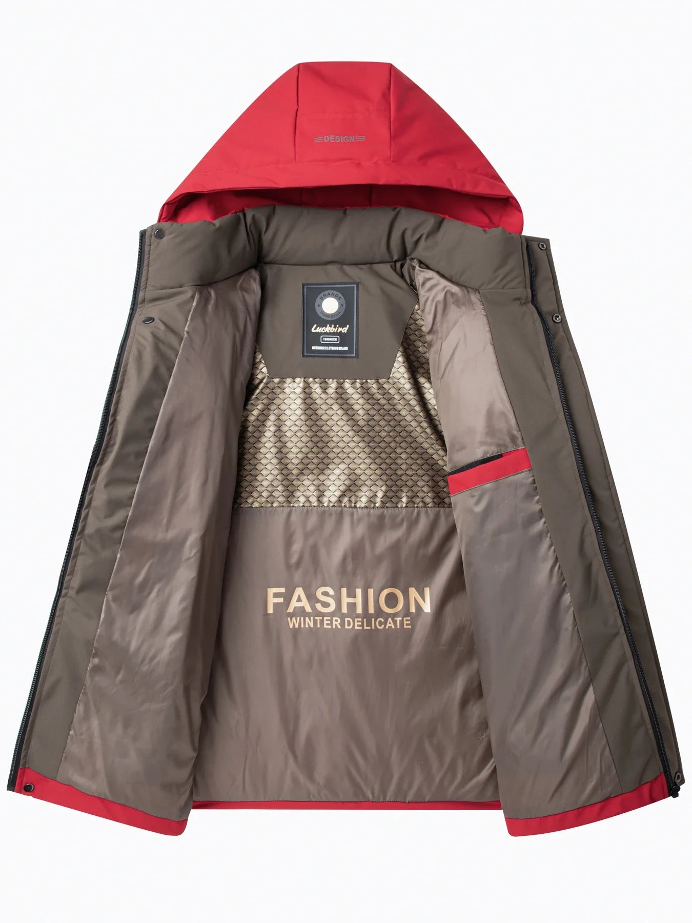 Business Hooded Down Parkas Man Autumn Winter Warm Padded Jacket Men's Outdoor Sports Coat Detachable Hat Zipper Cotton Jackets