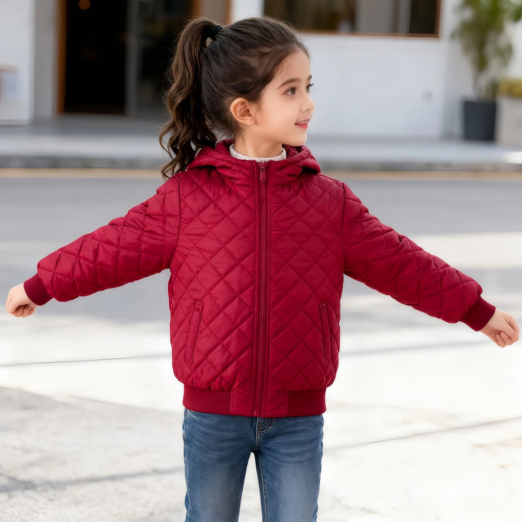 Thick Jackets Winter Kids Padded Fleece Warm Coats Children Hooded Cotton Outerwear Kids Clothes Cashmere Snowsuit