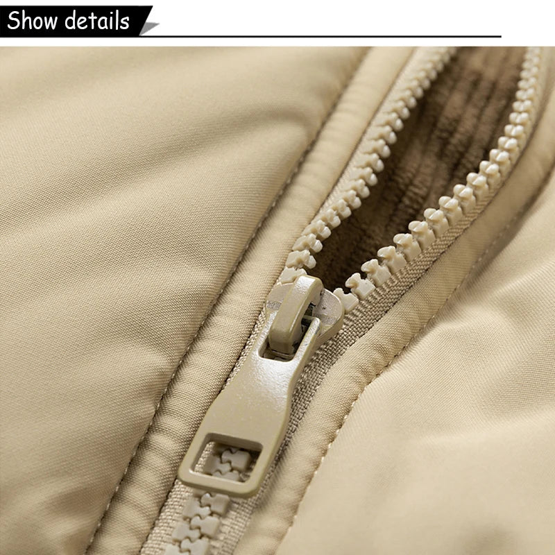 Autumn Winter Men Outdoor Removable Hooded Windbreak Jacket Coats Men Warm Outwear Casual Fashion Solid Parkas Jacket Male Tops