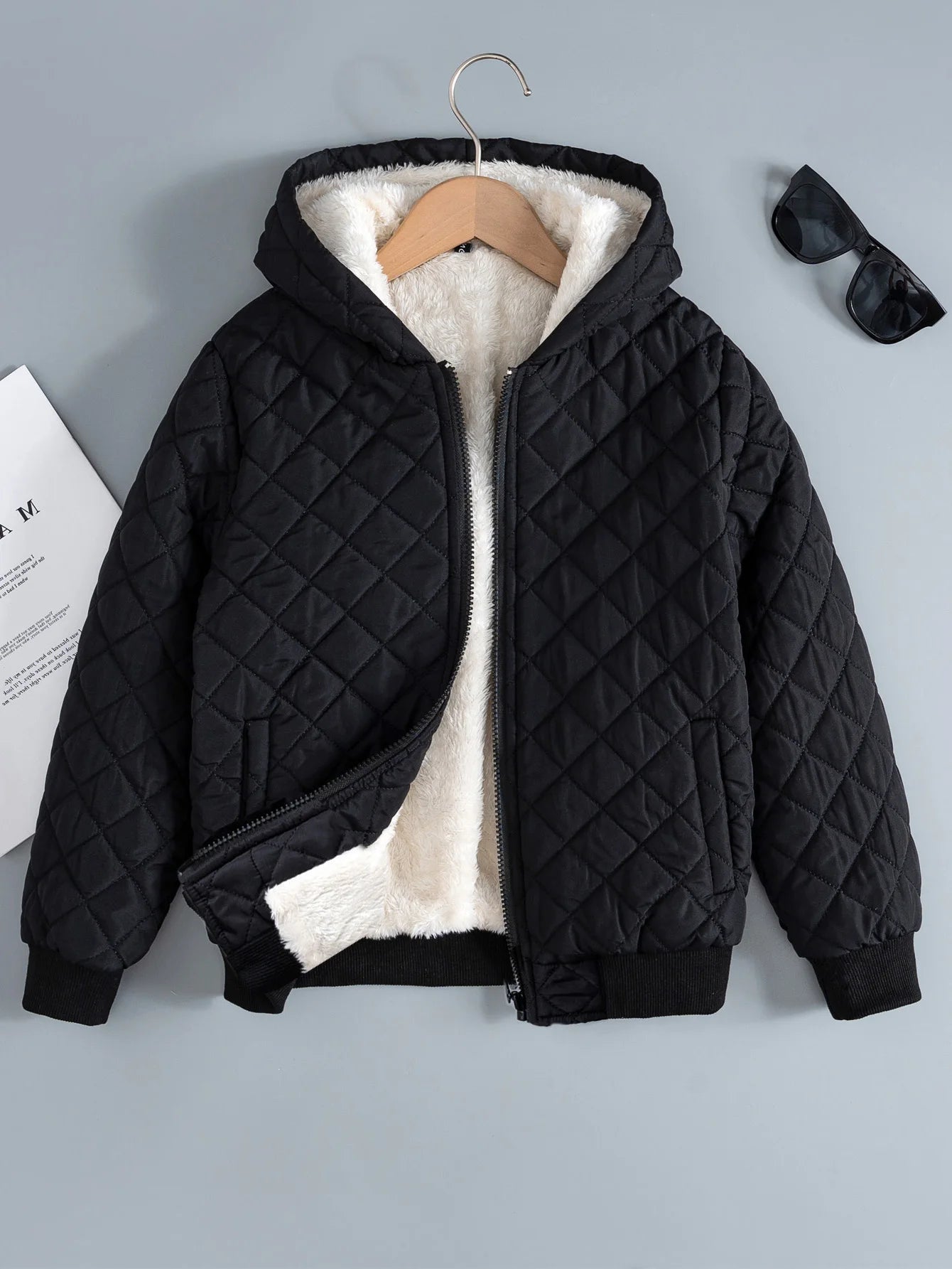 Thick Jackets Winter Kids Padded Fleece Warm Coats Children Hooded Cotton Outerwear Kids Clothes Cashmere Snowsuit