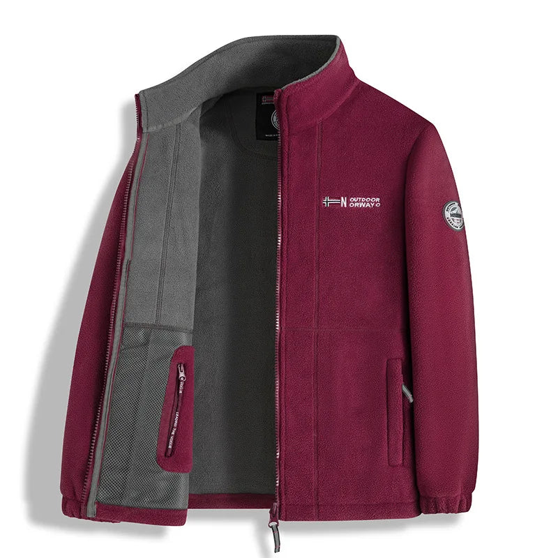Norwegian fleece jacket! Functional outdoor cold-proof oversized garment! Autumn and winter warm fleece pullover jacket