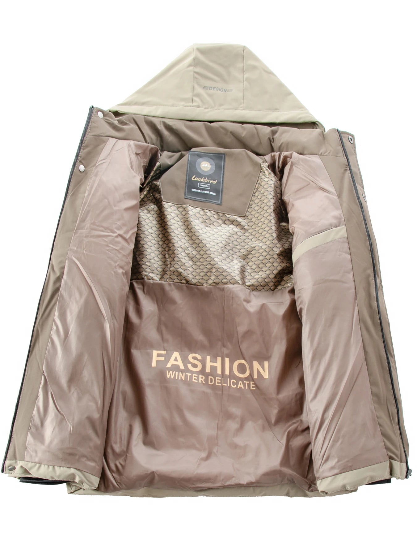 Business Hooded Down Parkas Man Autumn Winter Warm Padded Jacket Men's Outdoor Sports Coat Detachable Hat Zipper Cotton Jackets