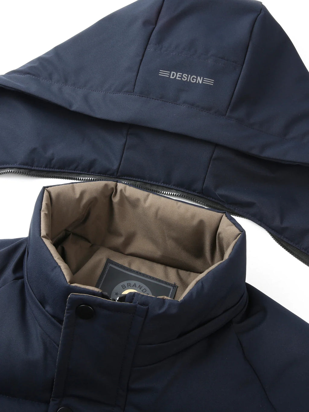 Business Hooded Down Parkas Man Autumn Winter Warm Padded Jacket Men's Outdoor Sports Coat Detachable Hat Zipper Cotton Jackets